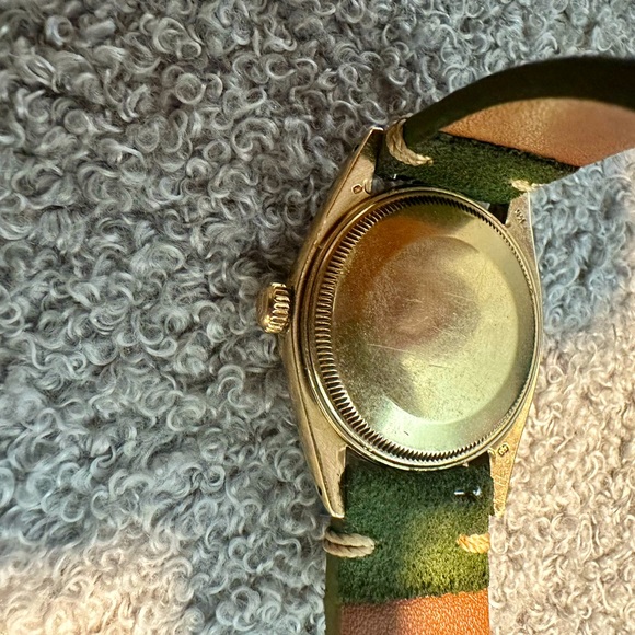 Rolex Oyster Perpetual Date 1503 Men Solid 14K Yellow Gold Watch White Dial. - Picture 10 of 15